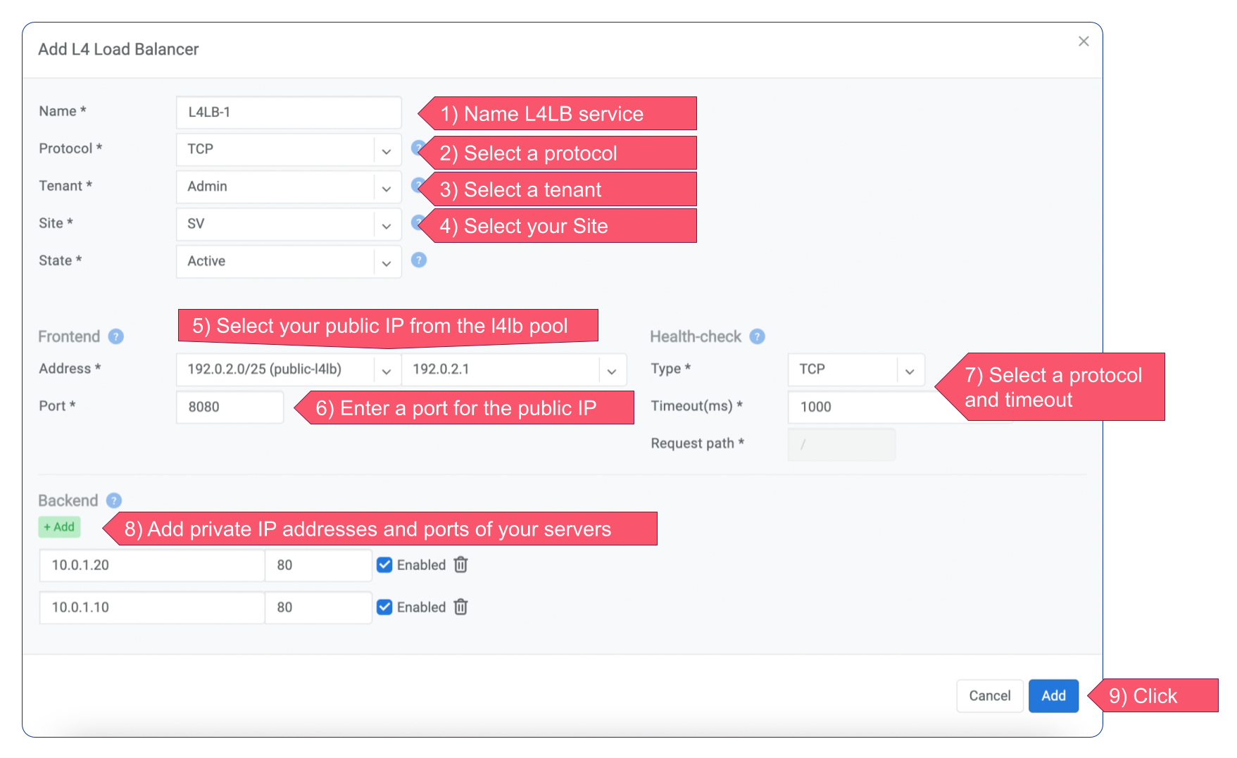 Create an L4 Load Balancer