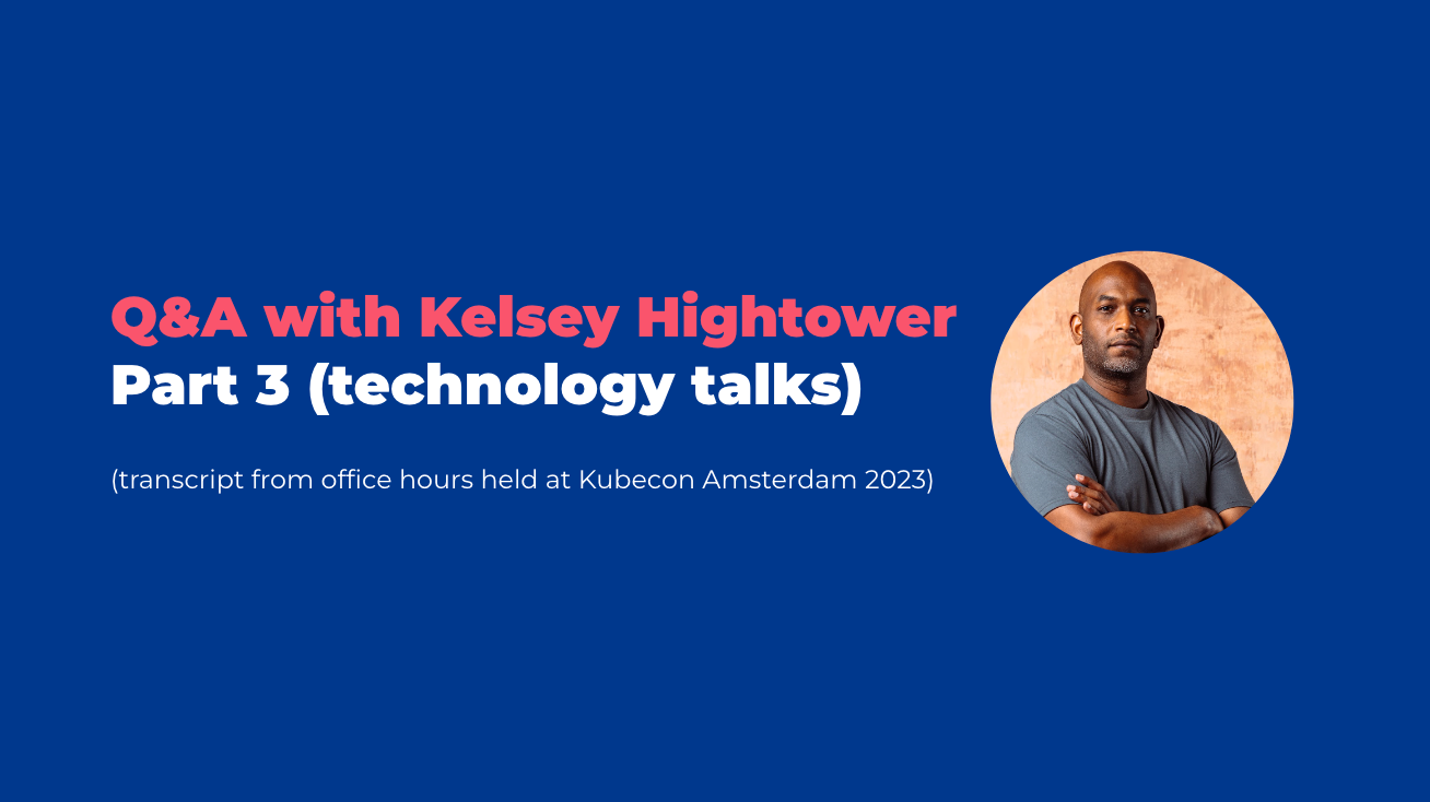 Kelsey Hightower Office Hours Netris booth KubeCon 2023